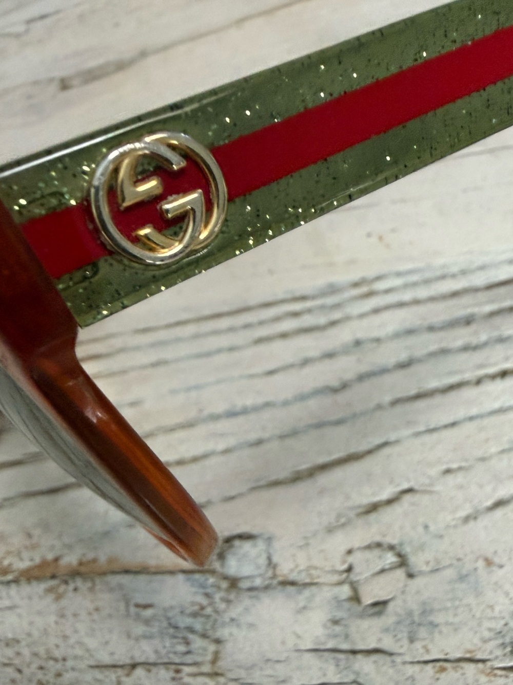 Gucci Women’s Sunglass Frames GG0035SN Green/Red Web Stripe - Picture 3 of 9